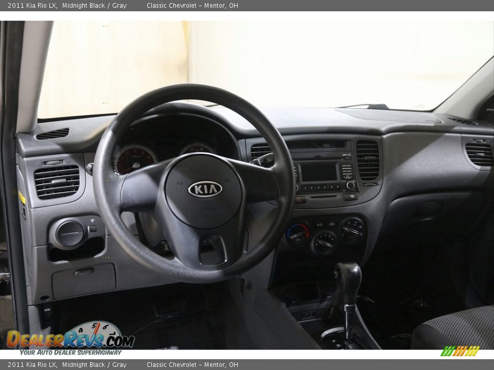 2011 Kia Rio LX Midnight Black / Gray Photo #6