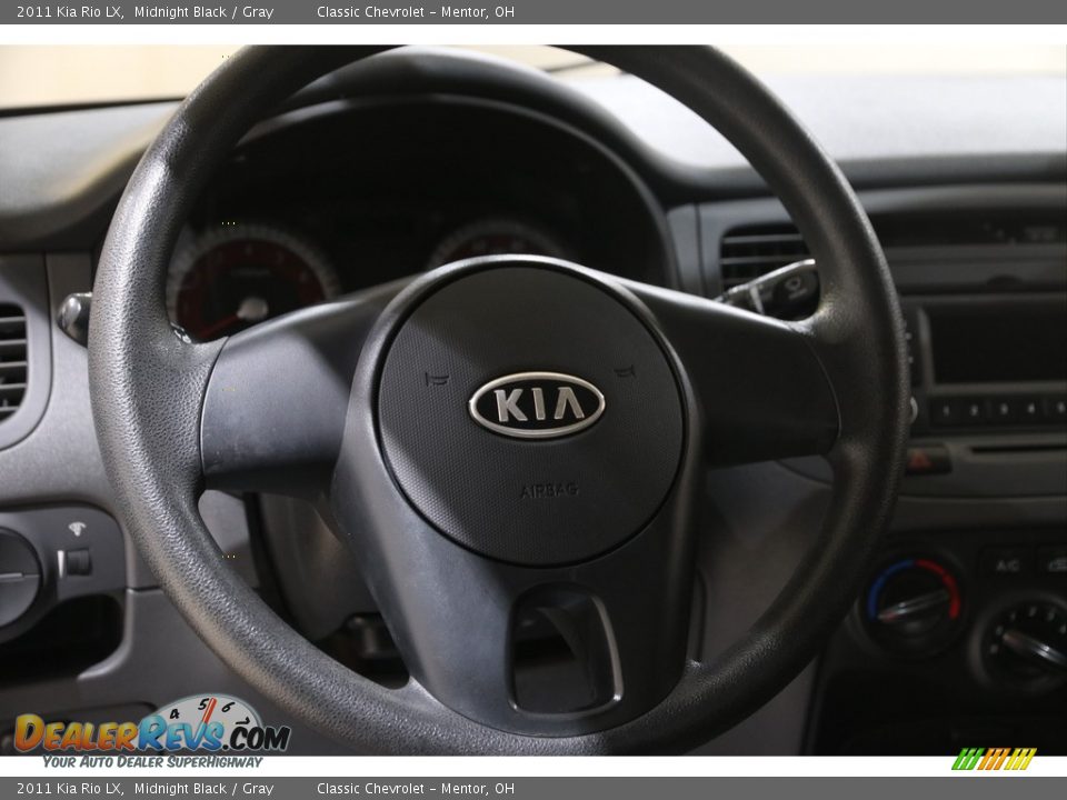 2011 Kia Rio LX Midnight Black / Gray Photo #7