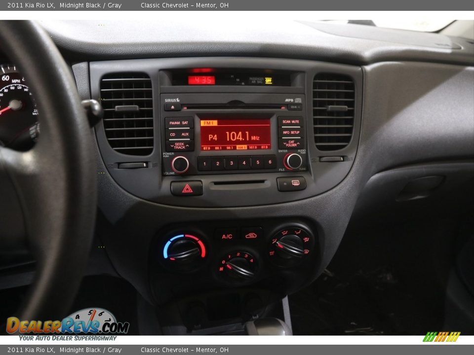 2011 Kia Rio LX Midnight Black / Gray Photo #9