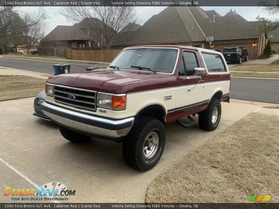 Cabernet Red 1990 Ford Bronco XLT 4x4 Photo #8
