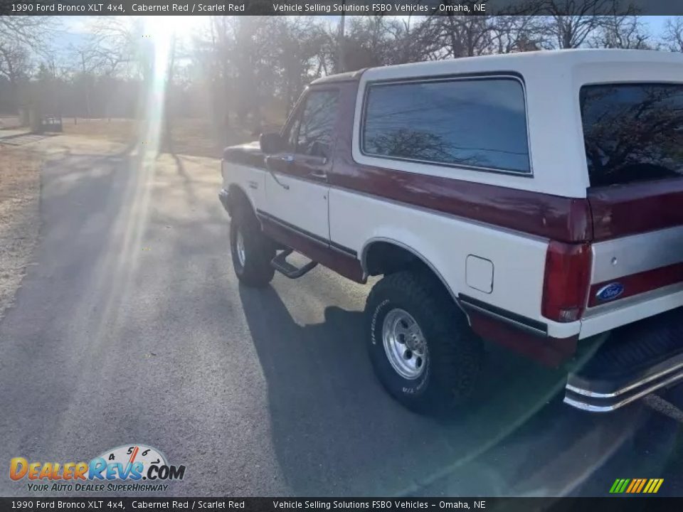 1990 Ford Bronco XLT 4x4 Cabernet Red / Scarlet Red Photo #9