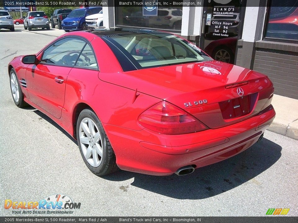 2005 Mercedes-Benz SL 500 Roadster Mars Red / Ash Photo #5