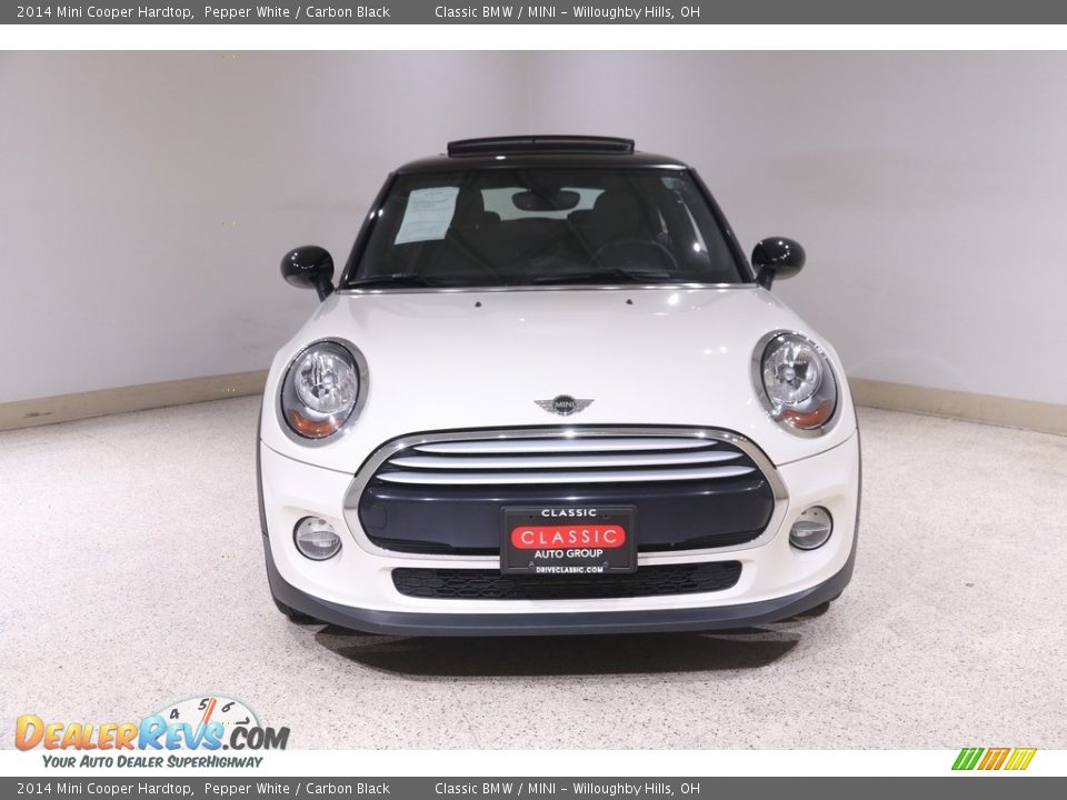 2014 Mini Cooper Hardtop Pepper White / Carbon Black Photo #2