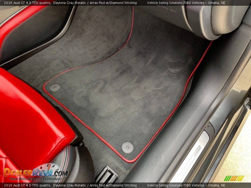 2016 Audi S7 4.0 TFSI quattro Daytona Gray Metallic / Arras Red w/Diamond Stitching Photo #6
