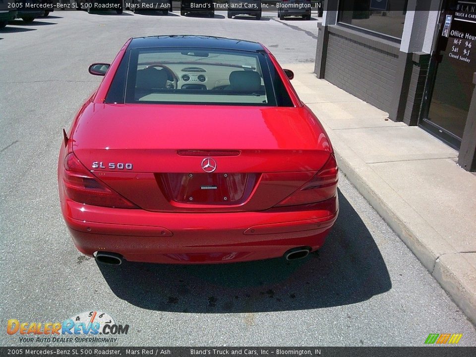 2005 Mercedes-Benz SL 500 Roadster Mars Red / Ash Photo #6