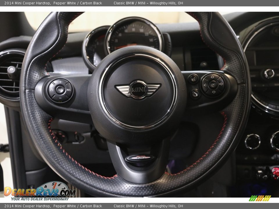 2014 Mini Cooper Hardtop Pepper White / Carbon Black Photo #7