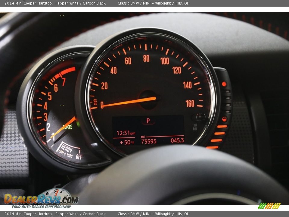 2014 Mini Cooper Hardtop Pepper White / Carbon Black Photo #8