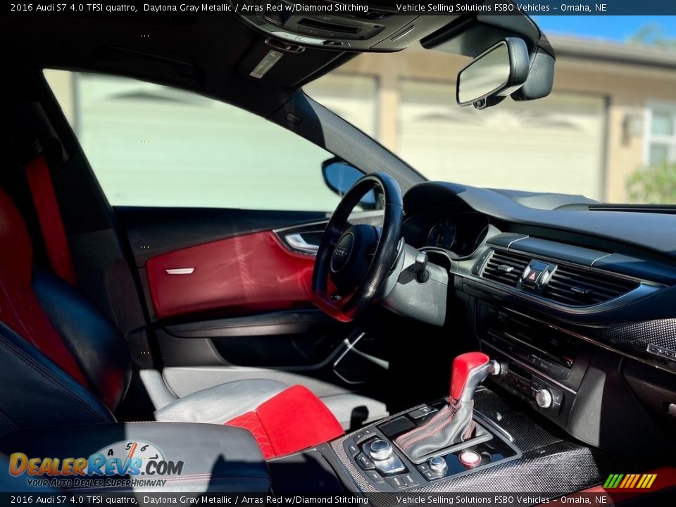 2016 Audi S7 4.0 TFSI quattro Daytona Gray Metallic / Arras Red w/Diamond Stitching Photo #18