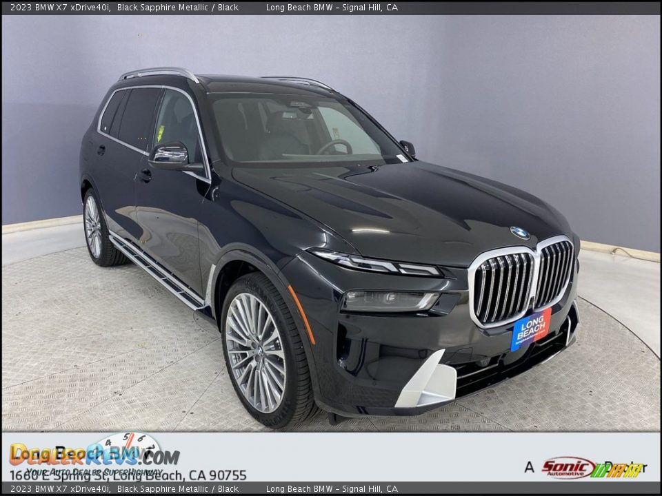 2023 BMW X7 xDrive40i Black Sapphire Metallic / Black Photo #1