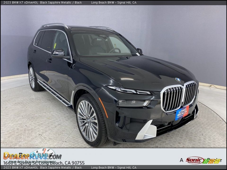 2023 BMW X7 xDrive40i Black Sapphire Metallic / Black Photo #1