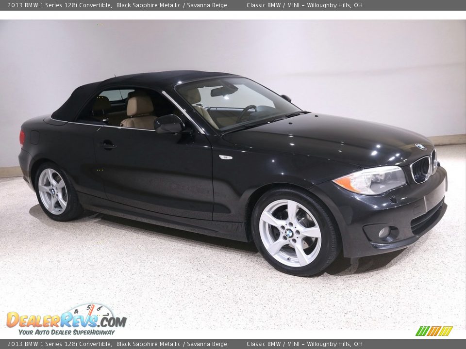 Black Sapphire Metallic 2013 BMW 1 Series 128i Convertible Photo #2