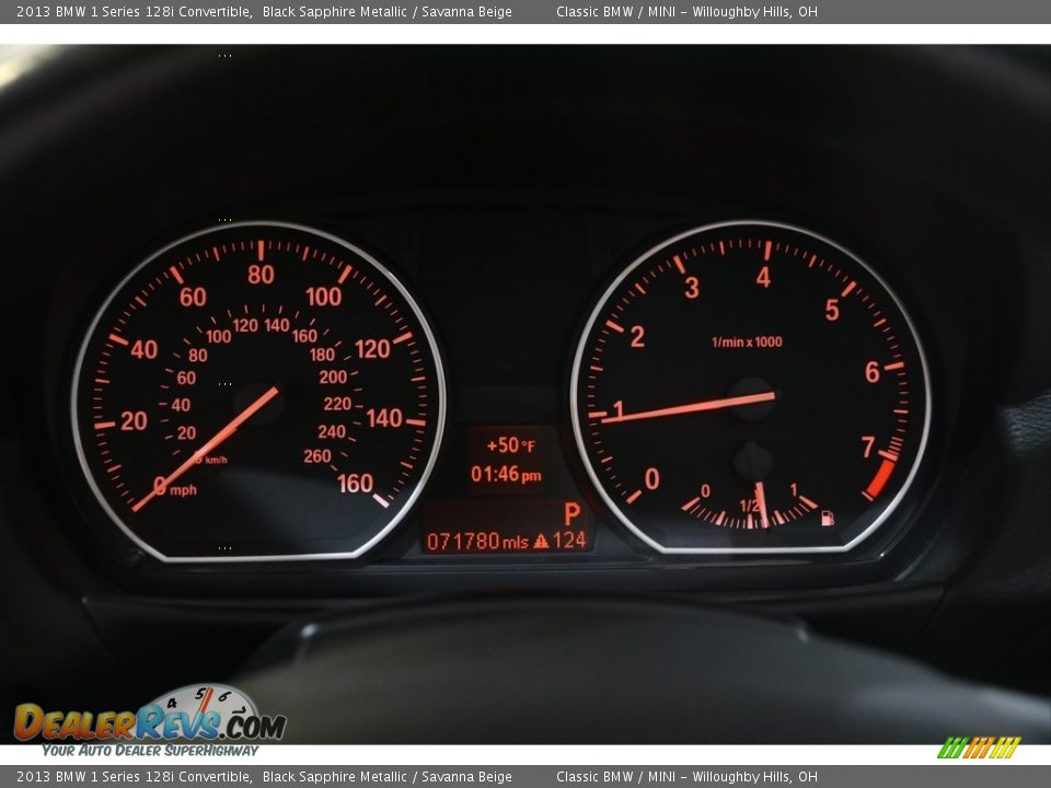 2013 BMW 1 Series 128i Convertible Gauges Photo #9