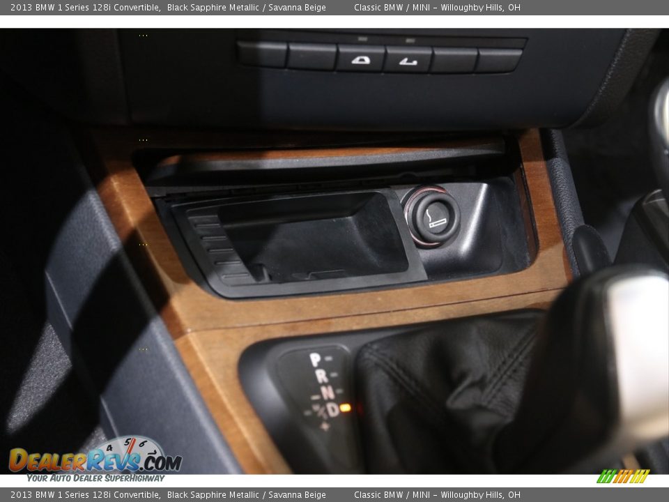2013 BMW 1 Series 128i Convertible Black Sapphire Metallic / Savanna Beige Photo #16