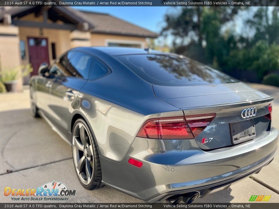 2016 Audi S7 4.0 TFSI quattro Daytona Gray Metallic / Arras Red w/Diamond Stitching Photo #32