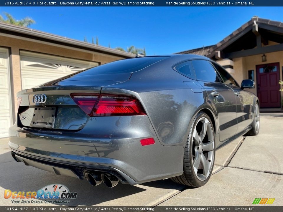 2016 Audi S7 4.0 TFSI quattro Daytona Gray Metallic / Arras Red w/Diamond Stitching Photo #33