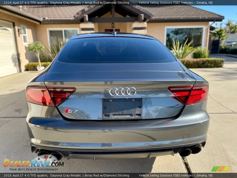 2016 Audi S7 4.0 TFSI quattro Daytona Gray Metallic / Arras Red w/Diamond Stitching Photo #34