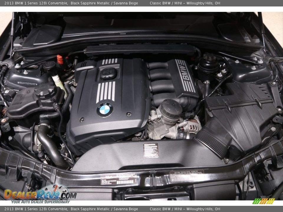 2013 BMW 1 Series 128i Convertible Black Sapphire Metallic / Savanna Beige Photo #21