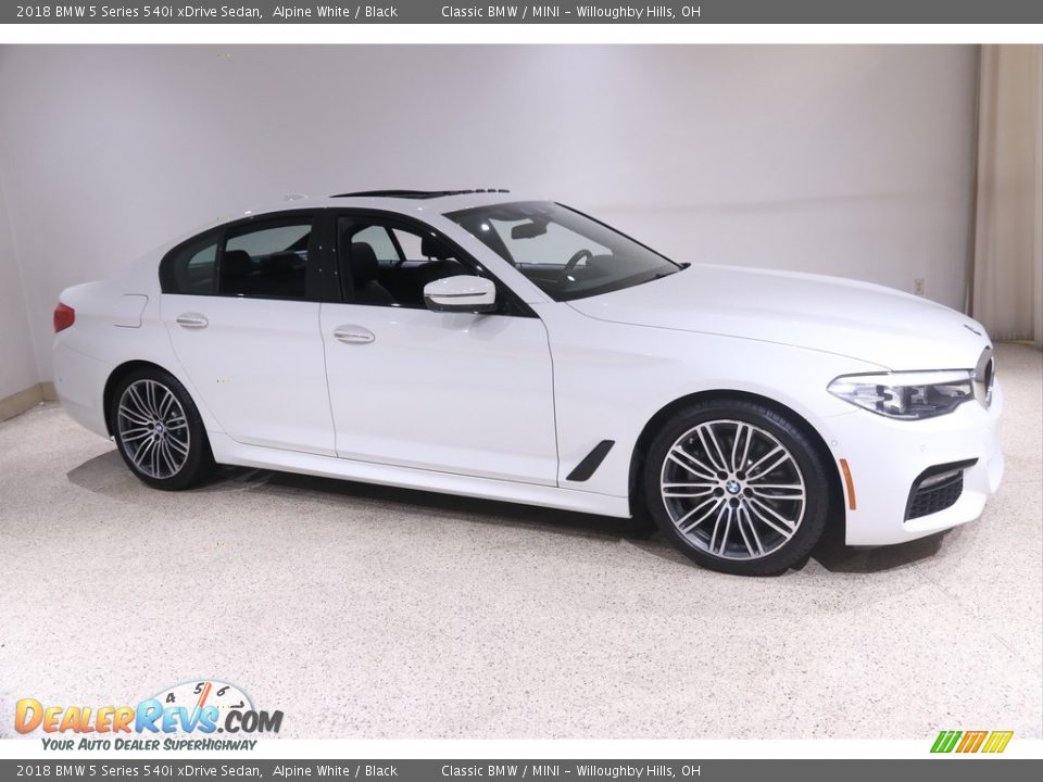 2018 BMW 5 Series 540i xDrive Sedan Alpine White / Black Photo #1