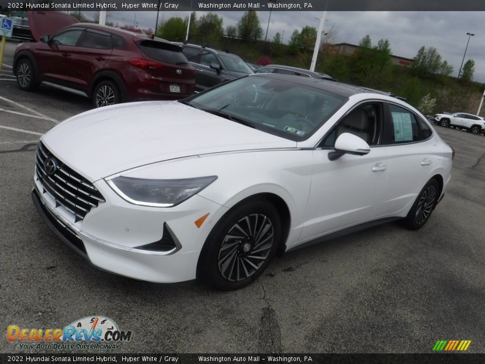 2022 Hyundai Sonata Limited Hybrid Hyper White / Gray Photo #6