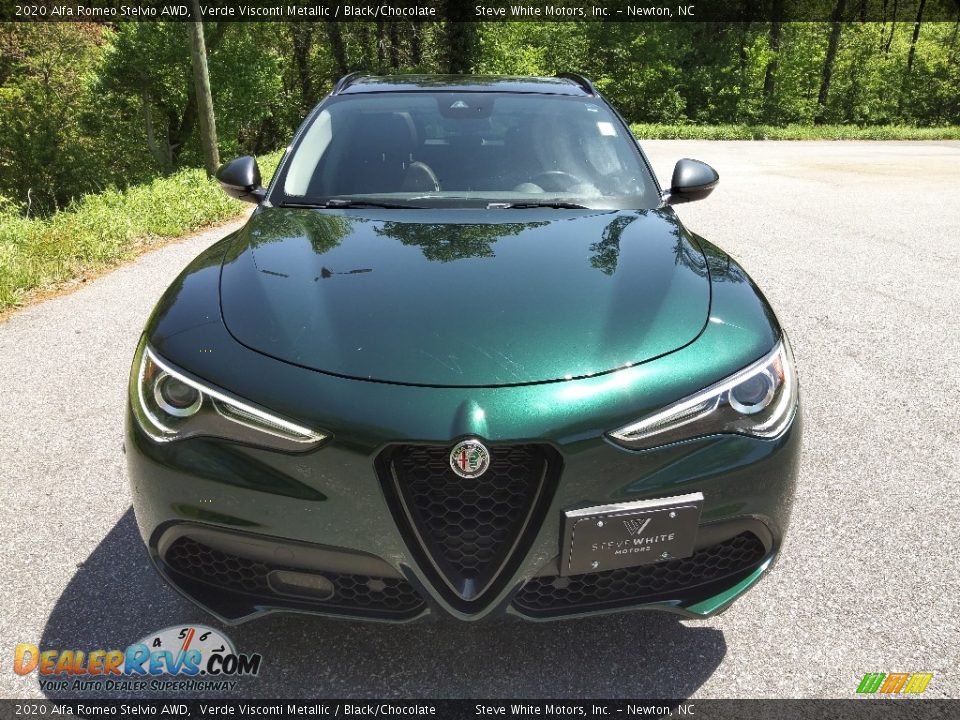 2020 Alfa Romeo Stelvio AWD Verde Visconti Metallic / Black/Chocolate Photo #3