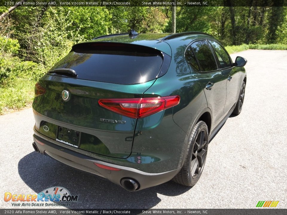 2020 Alfa Romeo Stelvio AWD Verde Visconti Metallic / Black/Chocolate Photo #6