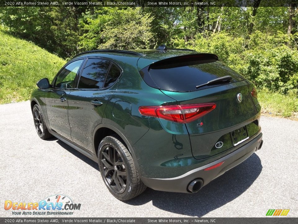 2020 Alfa Romeo Stelvio AWD Verde Visconti Metallic / Black/Chocolate Photo #8