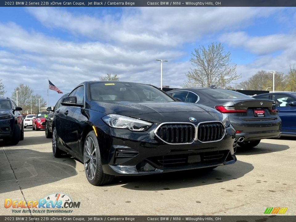 2023 BMW 2 Series 228i xDrive Gran Coupe Jet Black / Canberra Beige Photo #1