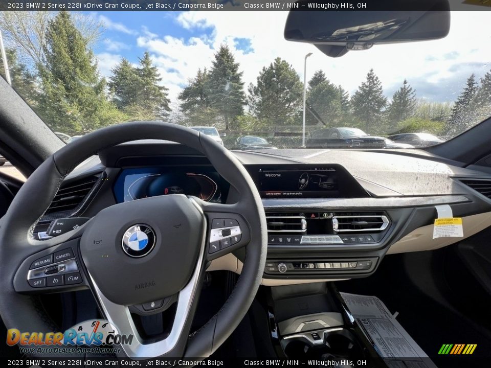 2023 BMW 2 Series 228i xDrive Gran Coupe Jet Black / Canberra Beige Photo #7