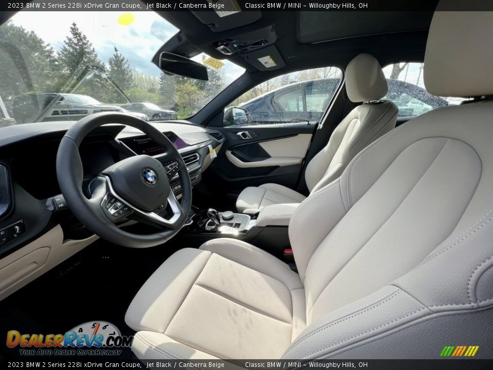 2023 BMW 2 Series 228i xDrive Gran Coupe Jet Black / Canberra Beige Photo #9