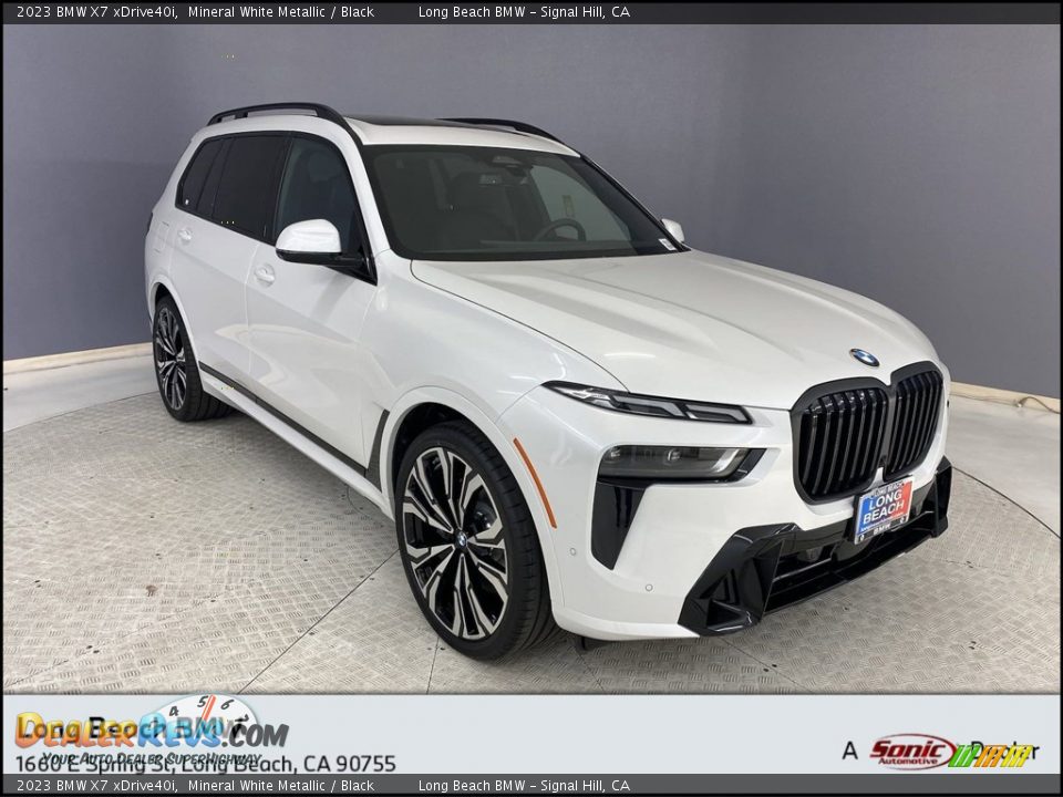 2023 BMW X7 xDrive40i Mineral White Metallic / Black Photo #1