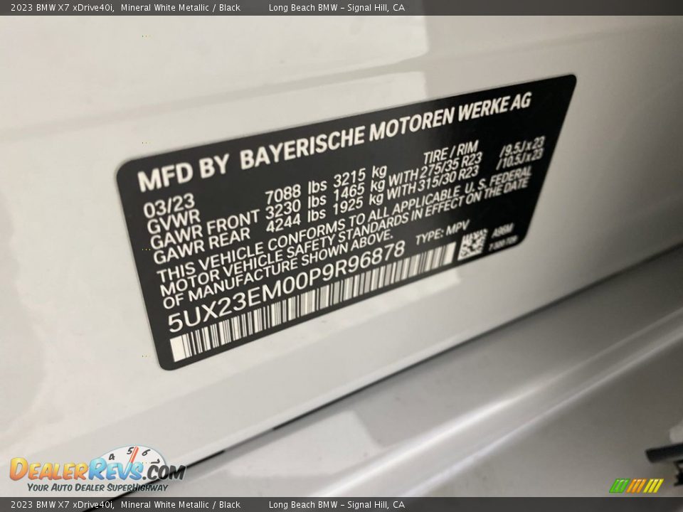 2023 BMW X7 xDrive40i Mineral White Metallic / Black Photo #26