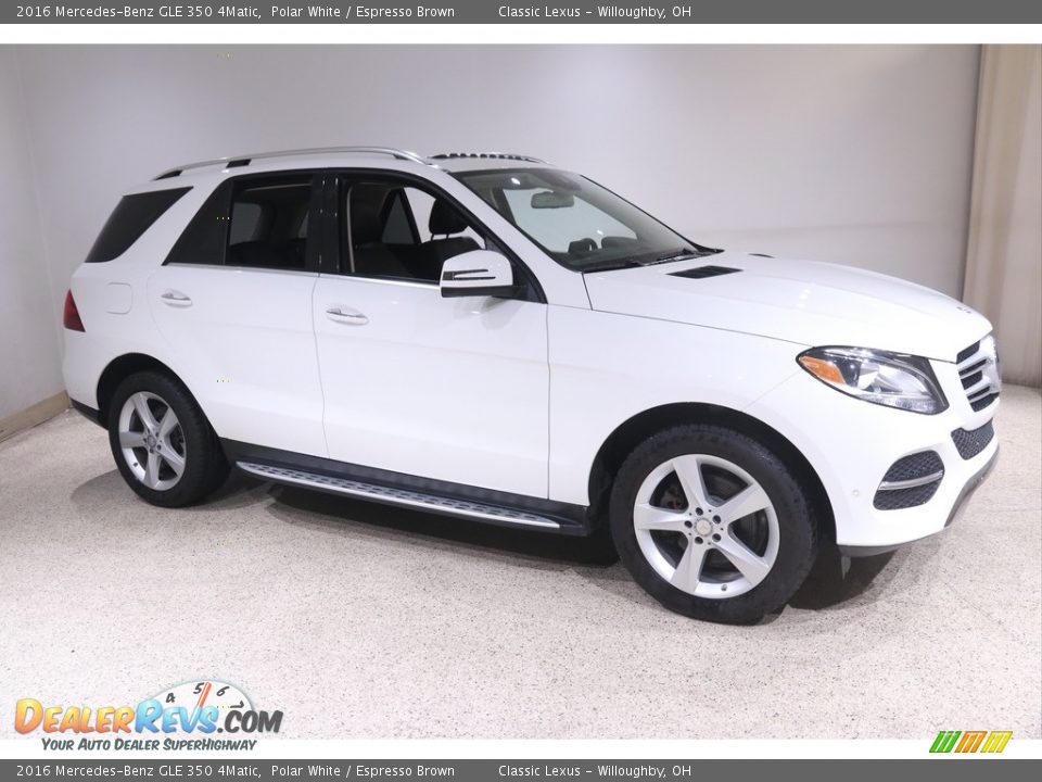2016 Mercedes-Benz GLE 350 4Matic Polar White / Espresso Brown Photo #1