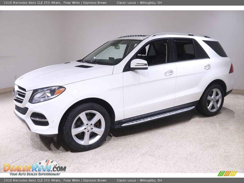 2016 Mercedes-Benz GLE 350 4Matic Polar White / Espresso Brown Photo #3