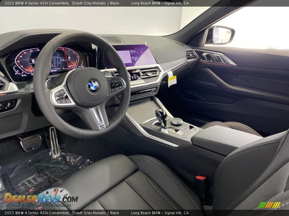 Black Interior - 2023 BMW 4 Series 430i Convertible Photo #12