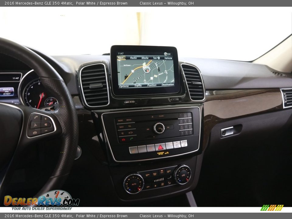 2016 Mercedes-Benz GLE 350 4Matic Polar White / Espresso Brown Photo #9