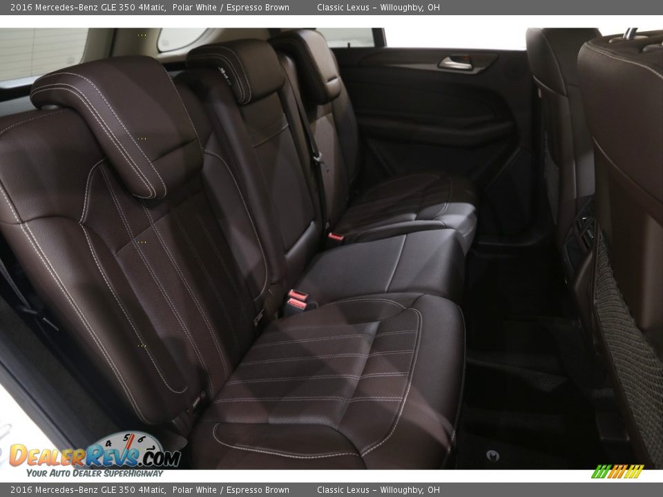 2016 Mercedes-Benz GLE 350 4Matic Polar White / Espresso Brown Photo #19