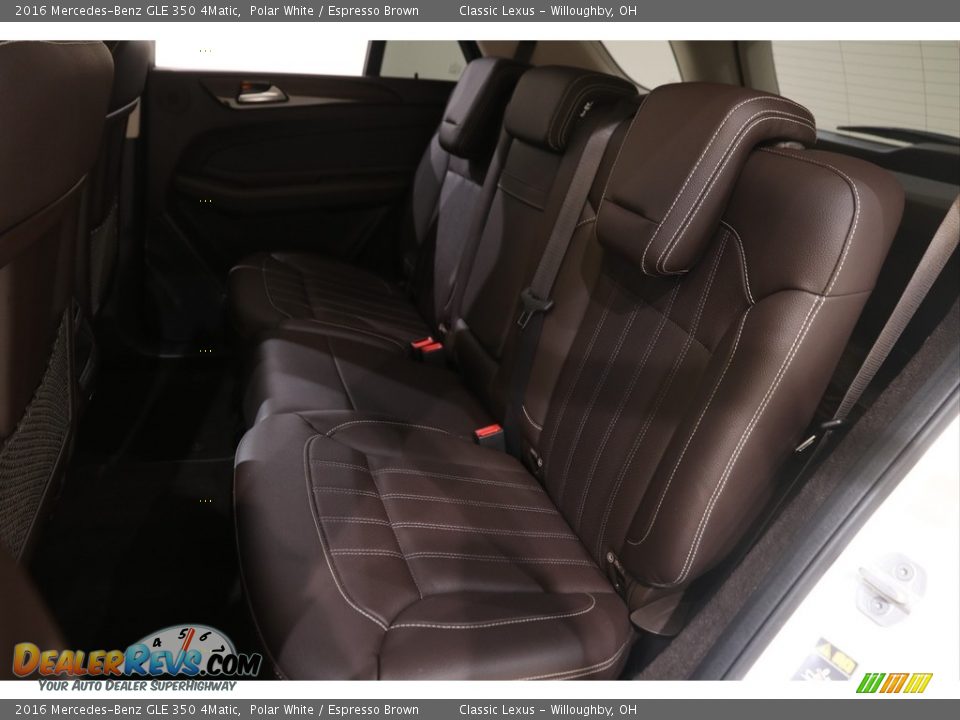 2016 Mercedes-Benz GLE 350 4Matic Polar White / Espresso Brown Photo #20