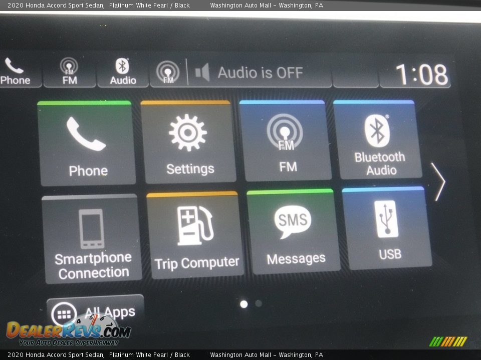 2020 Honda Accord Sport Sedan Platinum White Pearl / Black Photo #19