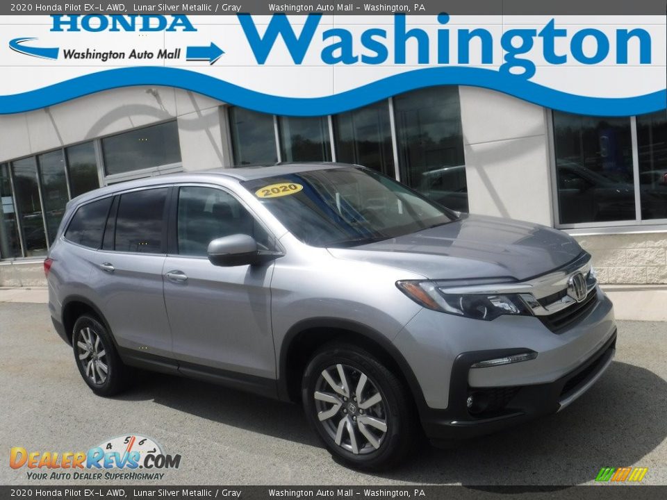 2020 Honda Pilot EX-L AWD Lunar Silver Metallic / Gray Photo #1