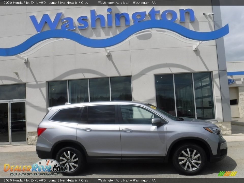 2020 Honda Pilot EX-L AWD Lunar Silver Metallic / Gray Photo #2