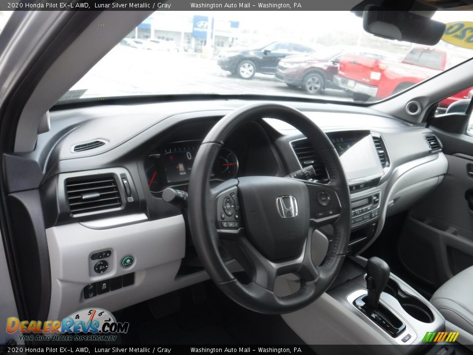 2020 Honda Pilot EX-L AWD Lunar Silver Metallic / Gray Photo #13