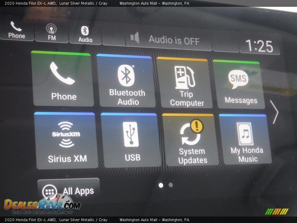 2020 Honda Pilot EX-L AWD Lunar Silver Metallic / Gray Photo #22