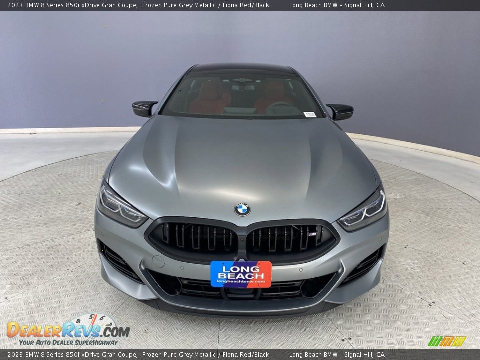 2023 BMW 8 Series 850i xDrive Gran Coupe Frozen Pure Grey Metallic / Fiona Red/Black Photo #2