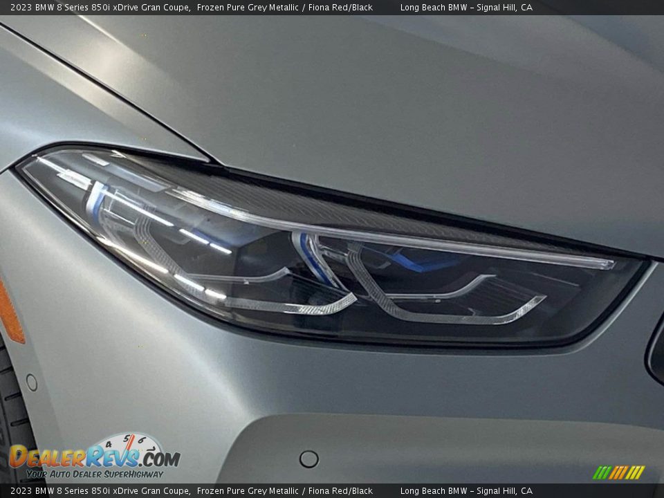 2023 BMW 8 Series 850i xDrive Gran Coupe Frozen Pure Grey Metallic / Fiona Red/Black Photo #4