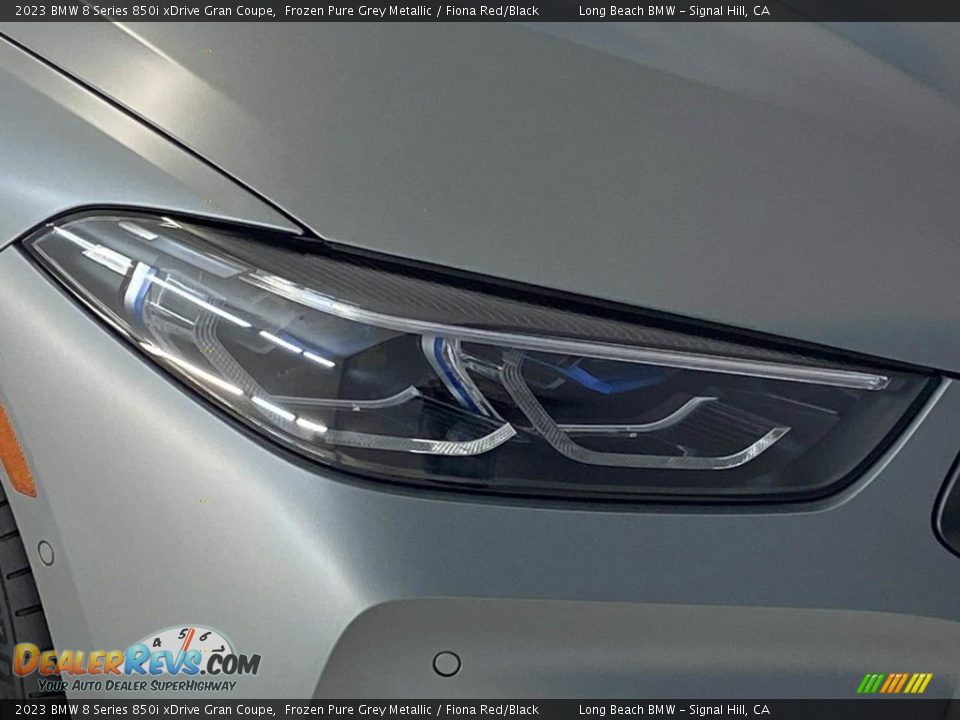 2023 BMW 8 Series 850i xDrive Gran Coupe Frozen Pure Grey Metallic / Fiona Red/Black Photo #4