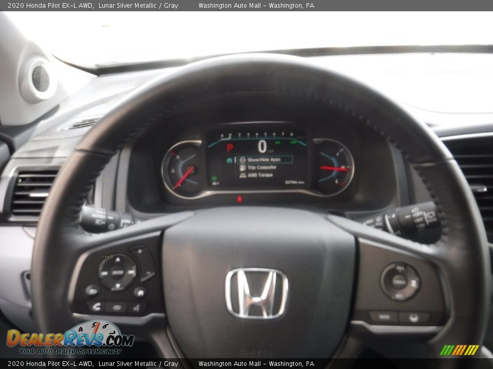 2020 Honda Pilot EX-L AWD Lunar Silver Metallic / Gray Photo #27