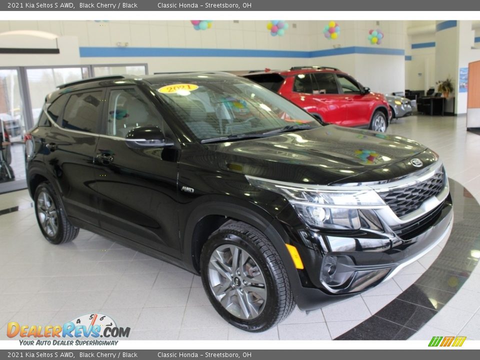 2021 Kia Seltos S AWD Black Cherry / Black Photo #3