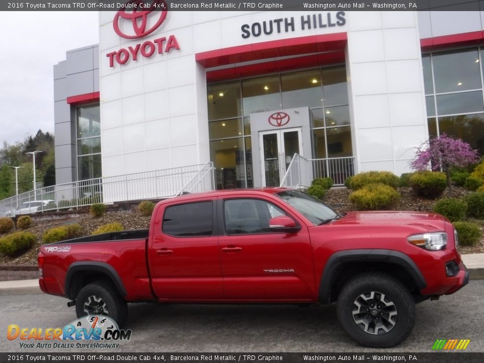 2016 Toyota Tacoma TRD Off-Road Double Cab 4x4 Barcelona Red Metallic / TRD Graphite Photo #2
