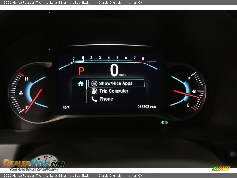 2021 Honda Passport Touring Lunar Silver Metallic / Black Photo #8