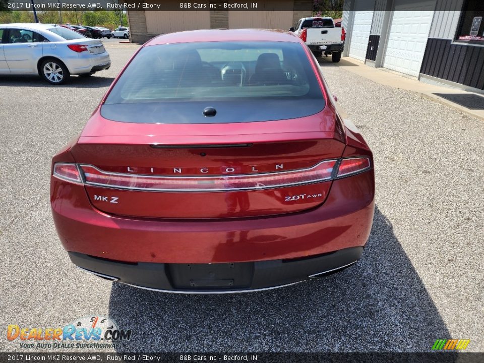 2017 Lincoln MKZ Reserve AWD Ruby Red / Ebony Photo #3